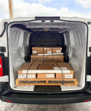 Unidad Ventoro cargada con pallets asegurados